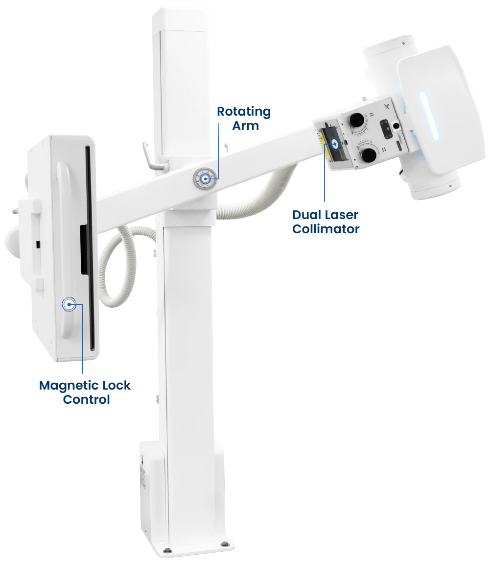 Acuity CDR-Chiropractic X-Ray System Angled
